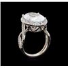 Image 4 : 14KT White Gold 9.47 ctw Aquamarine and Diamond Ring