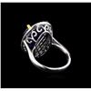 Image 3 : 14KT Two-Tone Gold 13.11 ctw Sapphire and Diamond Ring