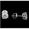 Image 2 : 1.45 ctw Diamond Stud Earrings - 14KT White Gold