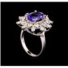 Image 4 : 14KT White Gold 3.07 ctw Tanzanite and Diamond Ring