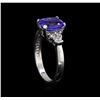 Image 4 : 2.72 ctw Tanzanite and Diamond Ring - 14KT White Gold