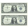 Image 2 : 1957 $1 Silver Certificate Currency Lot of 2