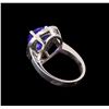 Image 3 : 14KT White Gold 4.18 ctw Tanzanite and Diamond Ring