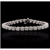 Image 1 : 14KT White Gold 6.43 ctw Diamond Tennis  Bracelet