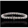 Image 2 : 14KT White Gold 6.43 ctw Diamond Tennis  Bracelet