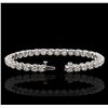 Image 3 : 14KT White Gold 6.43 ctw Diamond Tennis  Bracelet