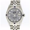 Image 1 : Rolex Stainless Steel Meteorite Diamond Sapphire DateJust Men's Watch