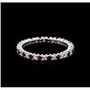 Image 1 : 0.90 ctw Ruby and Diamond  Ring - 14KT White Gold