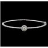 Image 1 : 1.14 ctw Diamond Bangle Bracelet - 14KT White Gold