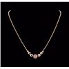 Image 1 : 1.40 ctw Diamond Necklace - 14KT Rose Gold