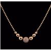 Image 2 : 1.40 ctw Diamond Necklace - 14KT Rose Gold