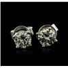 Image 1 : 14KT White Gold 0.63 ctw Diamond Stud Earrings