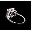 Image 3 : 14KT White Gold 3.34 ctw Tanzanite and Diamond Ring