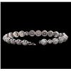 Image 3 : 3.20 ctw Diamond Tennis Bracelet - 14KT White Gold