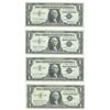 Image 1 : 1957 $1 AU/Unc Silver Certificate Currency Lot of 4