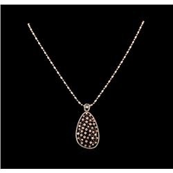 14KT Two-Tone Gold 1.61 ctw Diamond Pendant With Chain