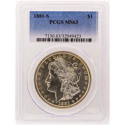 1881-S PCGS MS63 Morgan Silver Dollar