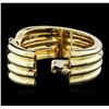 Image 3 : 1.00 ctw Diamond Bangle Bracelet - 14KT Two-Tone Gold