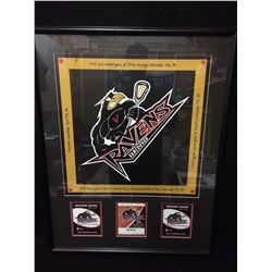 2001 FRAMED VANCOUVER RAVENS LACROSSE MEMORABILIA SET
