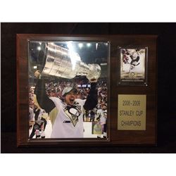 2008-09 PITTSBURGH PENGUINS' SIDNEY CROSBY STANLEY CUP CAMPIONS WALL PLAQUE