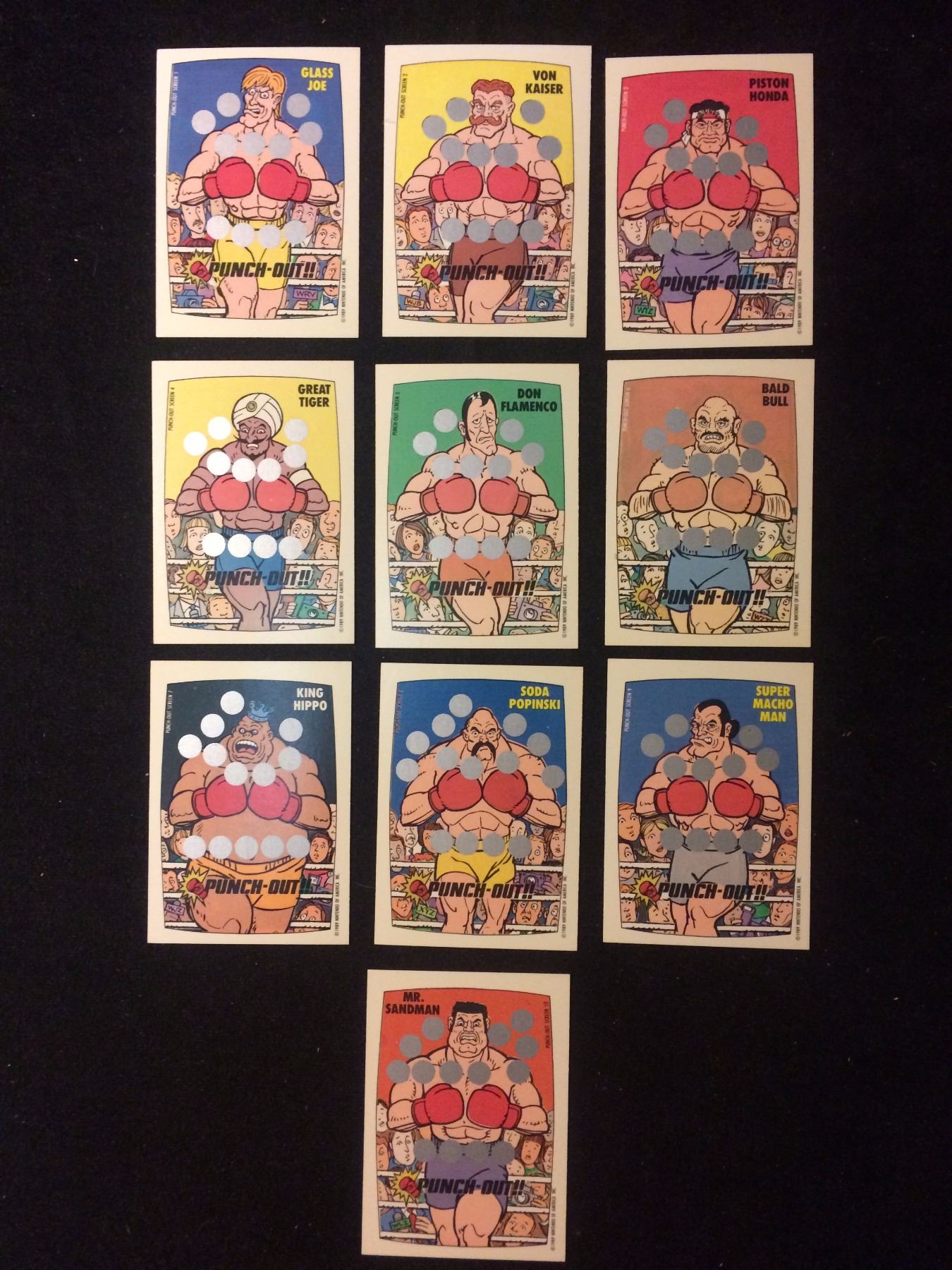 1989 TOPPS NINTENDO PUNCH OUT TRADING CARDS SET COMPLETE 110