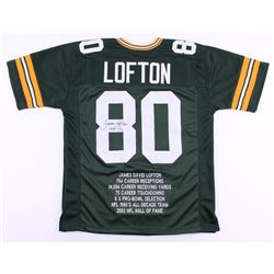 AUTOGRAPHED JAMES LOFTON GREEN BAY PACKERS STAT JERSEY W/ JSA COA