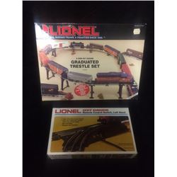 LIONEL GRADUATED TRESTLE SET & 027 GAUGE REMOTE CONTROL SWITCH TRACK