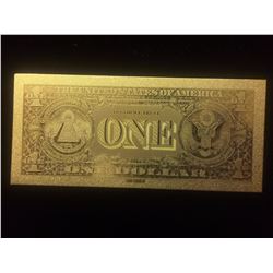 24 KARAT GOLD FOIL USA ONE DOLLAR BANK NOTE