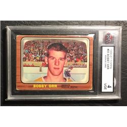 1966-67 BOBBY ORR TOPPS ROOKIE HOCKEY TRADING CARD #35