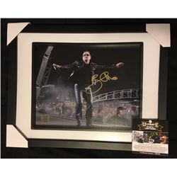 AUTOGRAPHED & FRAMED U2'S BONO PHOTO W/ COA