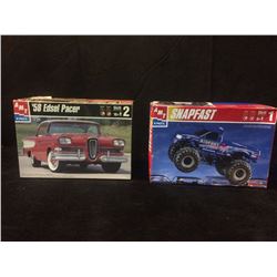 IN BOX CLASSIC 1958 EDSEL PACER & BIGFOOT RACING SNAP FAST MODEL KIT CARS
