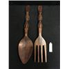Image 1 : DECORATIVE WOOD SPOON AND FORK 20.5" LONG