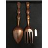 Image 2 : DECORATIVE WOOD SPOON AND FORK 20.5" LONG