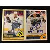 Image 1 : ANDREW COGLIANO & ANDREJ SEKERA SIGNED HOCKEY CARD LOT