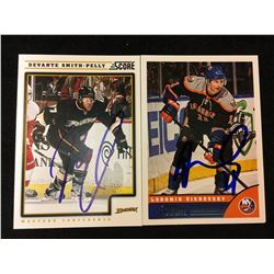 DEVANTE SMITH-PELLY & LUBOMIR VISNOVSKY SIGNED HOCKEY CARD LOT