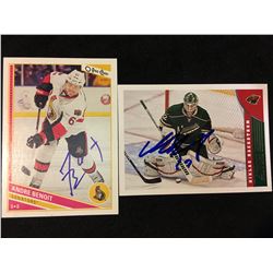 ANDRE BENOIT & NIKLAS BACKSTROM SIGNED HOCKEY CARD LOT