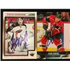 Image 1 : NIKLAS BACKSTROM & ZACH PARISE SIGNED HOCKEY CARD LOT