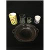 Image 1 : GLASSWARE LOT 5 ITEMS