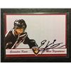 Image 1 : RARE PRE NHL HAND SIGNED AUTHENTIC AUTOGRAPHED HOCKEY CARD EVANDER KANE