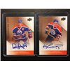 Image 1 : HAND SIGNED AUTHENTIC AUTOGRAPHED HOCKEY CARDS LEE FOGOLIN & KEN LINESMAN