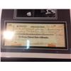 Image 2 : FRAMED JEFFERSON DAVIS 5" X 7" PHOTO W/ FACSIMILE BANK CHEQUE