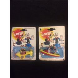 SEALED PACKAGES CORGI POPEYE & OLIVE OYL W/ TOY BOAT & PLANE LOT