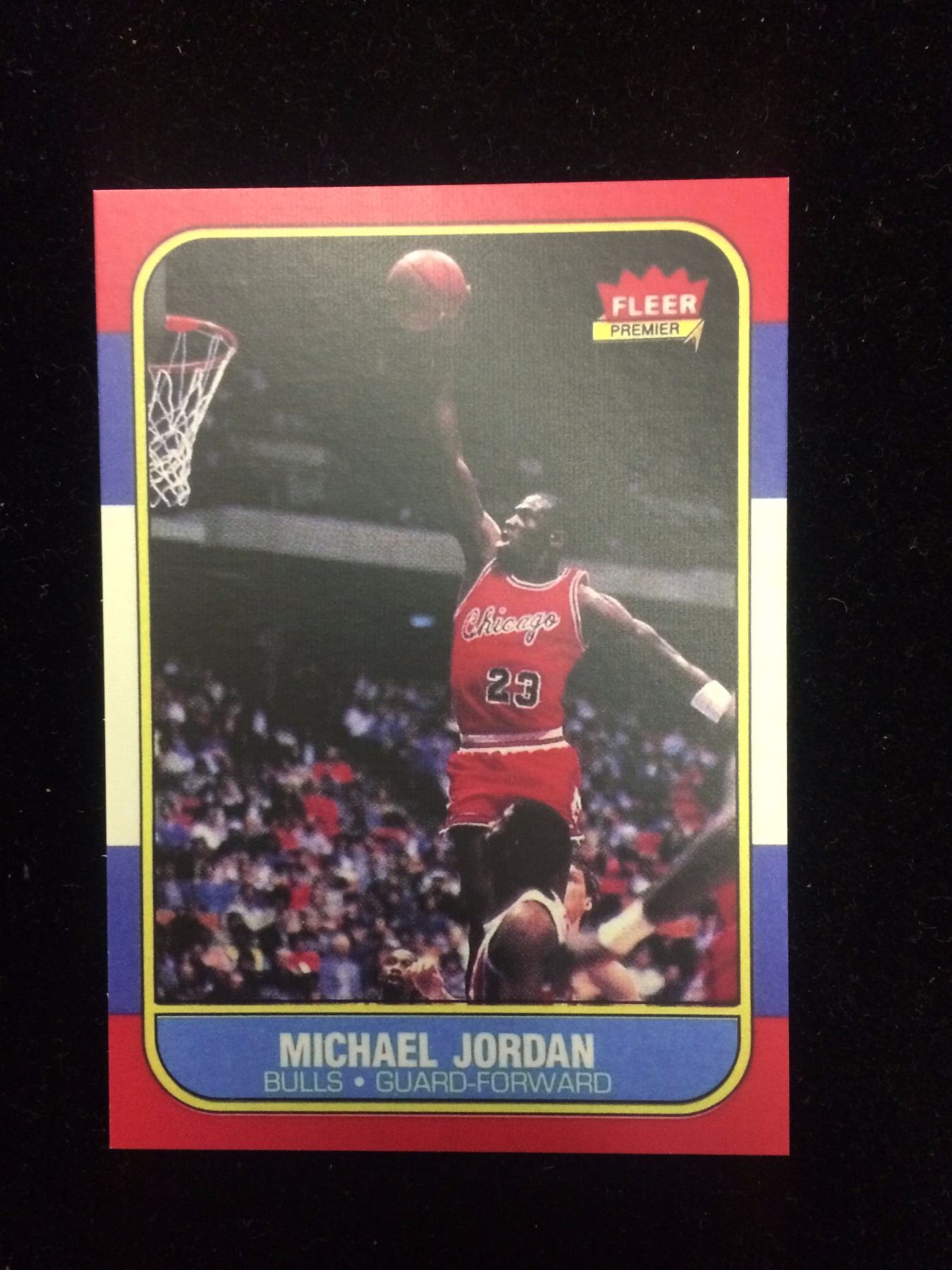 1986 FLEER PREMIER MICHAEL JORDAN ROOKIE CARD REPRINT #57 OF 132