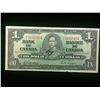 Image 1 : 1937 ONE DOLLAR CANADIAN GORDON TOWERS BC-21C F BANK NOTE