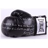 Image 1 : EARNIE SHAVERS SIGNED EVERLAST BOXING GLOVE W/ EXTENSIVE INSCRIPTION REFERENCING MUHAMMAD ALI