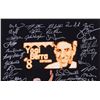 Image 2 : YOGI BERRA TRIBUTE YANKEES 16" X 20" SIGNED BY (40) W/FIGUEROA,DAVIS,JOHNSON,KEY & DOWNING (MAB COA)