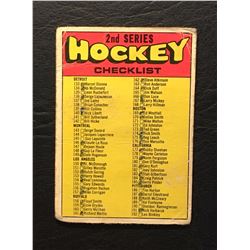 1970-71 2ND SERIES HOCKEY CHECKLIST TRADING CARD