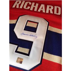 MAURICE RICHARD SIGNED WOOL CANADIANS JERSEY W/ COA