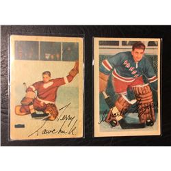 1953-54 TERRY SAWCHUK & CHUCK RAYNER HOCKEY TRADING CARDS