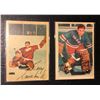 Image 1 : 1953-54 TERRY SAWCHUK & CHUCK RAYNER HOCKEY TRADING CARDS